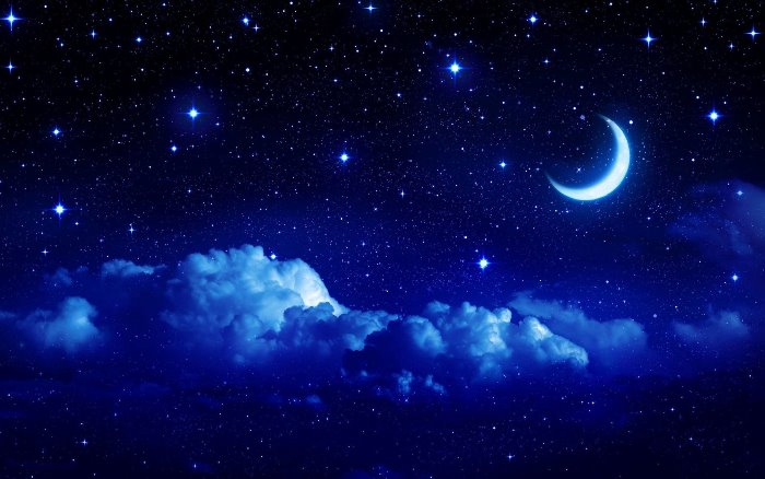 Stunning-Moon-and-Stars-Night-Sky-Desktop-Wallpaper-Hd