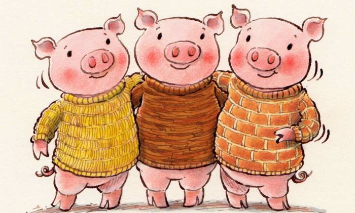 «Три поросенка» (Three little pigs) английская сказка