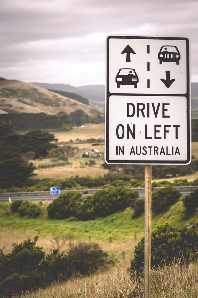 drive on left in australia